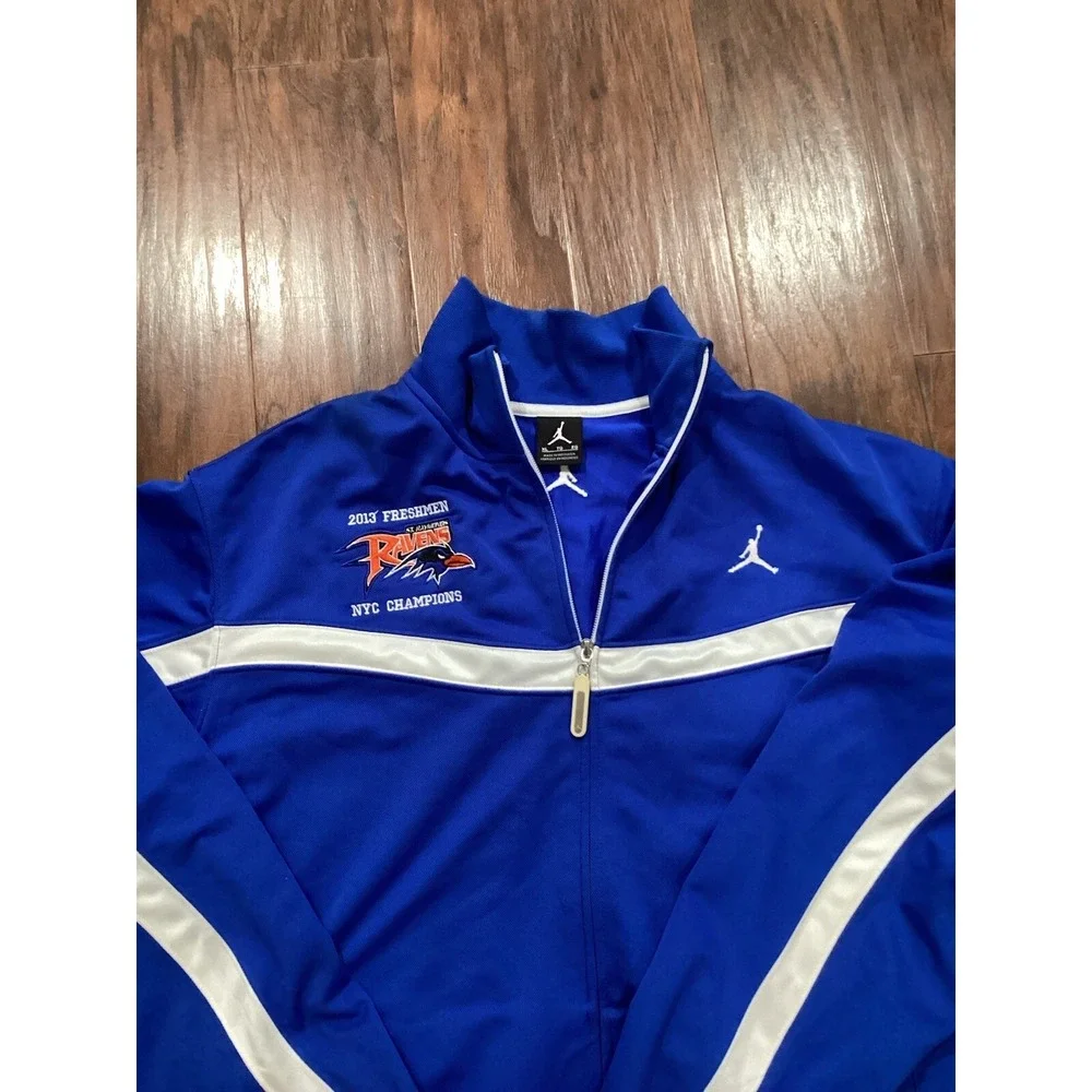 Nike Air Jordan Full Zip Track Jacket Blue White Mens XL